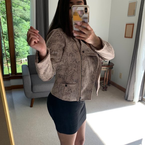 New HAUTEMONDE Snake Print Jacket Size M - Picture 3 of 3